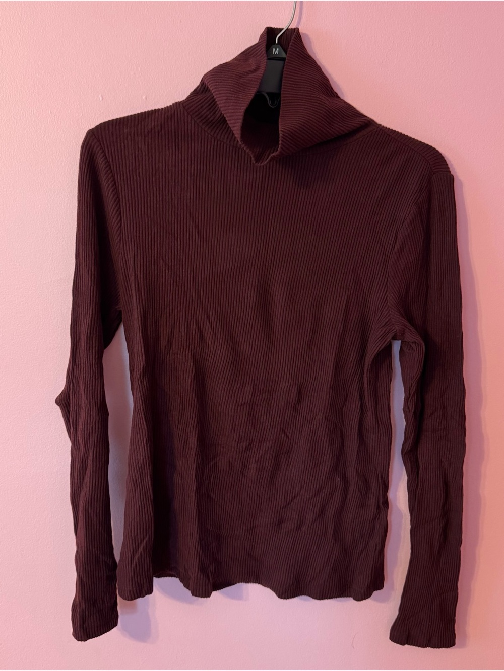 Old Navy Ribbed Turtleneck Top - Burgundy